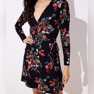 Loft Floral True Wrap Dress